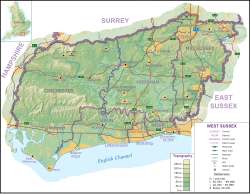 West Sussex: Maantiede, Hallinto, Väestö