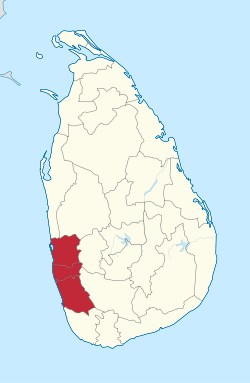 Province de l'Ouest (Sri Lanka) - Localisation