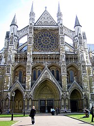 North portal of Westminster Abbey, c. 14th century Westminster abbey.jpg