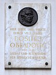 Dositej Obradović – Gedenktafel