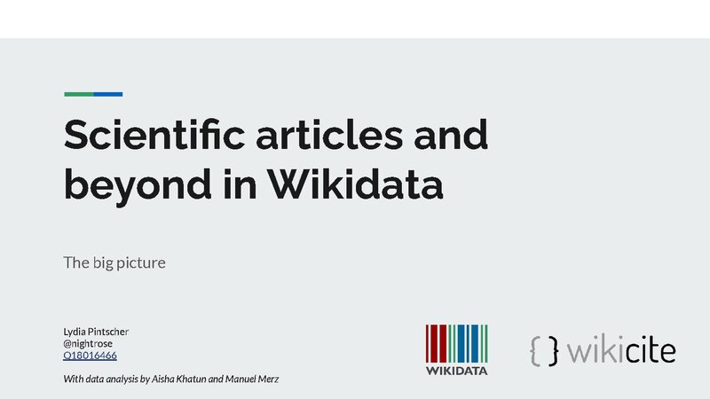 File:WikiCite Scientific articles and beyond in Wikidata.pdf