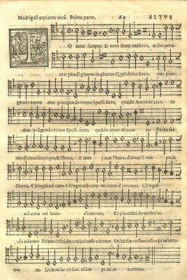 Music notation from Adrian Willaert's Musica Nova (1568)