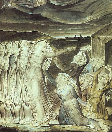La Parabole des Vierges sages et des Vierges folles (1822) par William Blake