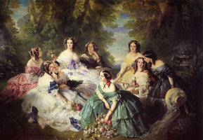 Empress Eugénie Surrounded by her Ladies-in-Waiting (Winterhalter). 1855