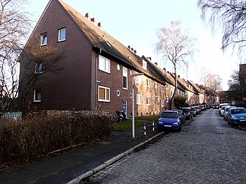 Blick von der Hertzstraße aus nach Osten