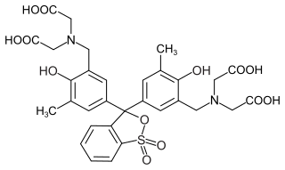 <span class="mw-page-title-main">Xylenol orange</span> Chemical compound