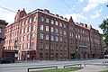Redeveloped 19th-century red-brick Ericsson telephone factory (Soviet name Krasnaya Zarya (Red Dawn)) - a typical example of local industrial architecture of the time.