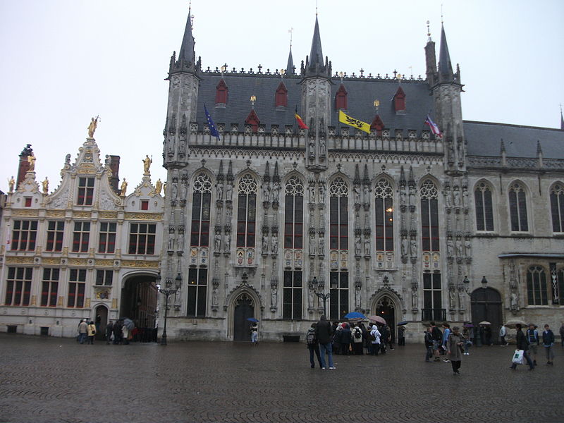 File:'Gothic City Hall (right) and Renaissance Law Court (left) at Burg square' by Tania Dey.JPG