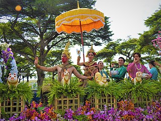 Representación en el festival de Songkran