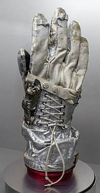 Spacesuit glove in the Technology Museum