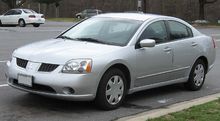 The ninth generation of the Galant sedan was originally designed and built exclusively for the North American market, and was MMMA's volume seller. 04-06 Mitsubishi Galant.jpg