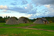 Reconstruction of Jomon period pit-houses in the Aomori Prefecture 140913 Sannai-Maruyama site Aomori Japan10n.jpg