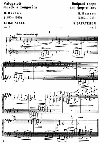 <span class="mw-page-title-main">14 Bagatelles</span> Musical composition by Béla Bartók
