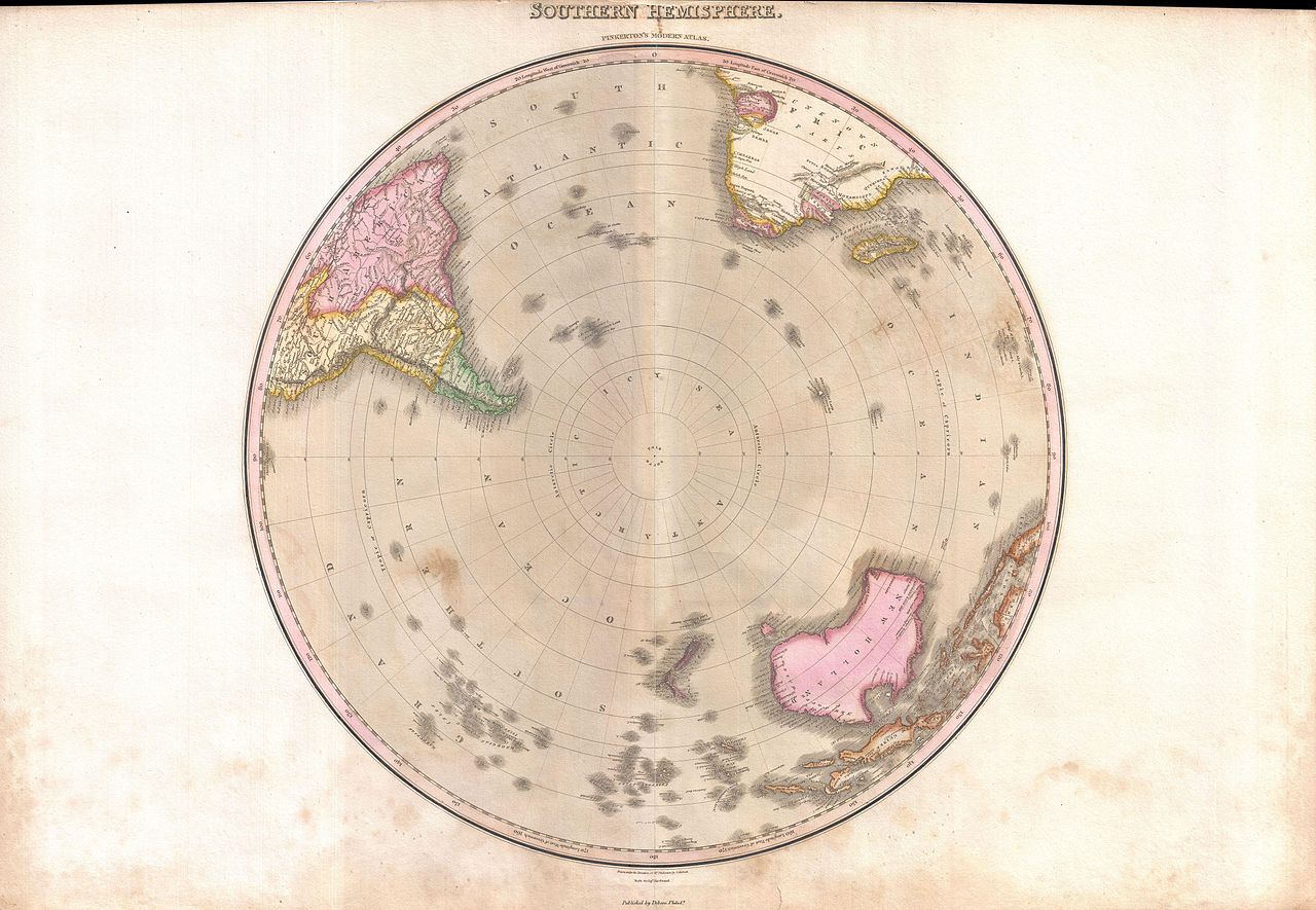 southern hemisphere map