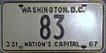 1967 District of Columbia license plate.JPG