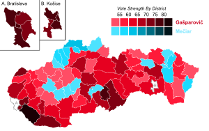 2004 Slovak presidential election - Second Round Vote Strength.svg