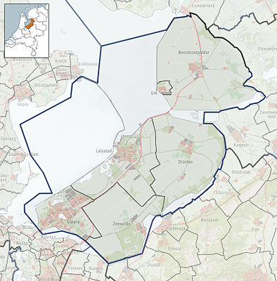 Карта розташування Нідерланди Флеволанд