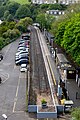 The St. Ives railway station in Cornwall, UK.