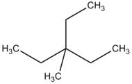 Illustrativt billede af punkt 3-Ethyl-3-methylpentan