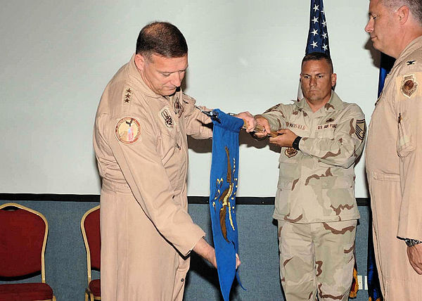 Activation ceremony of the 363rd Training Group, the wing's predecessor, in 2007