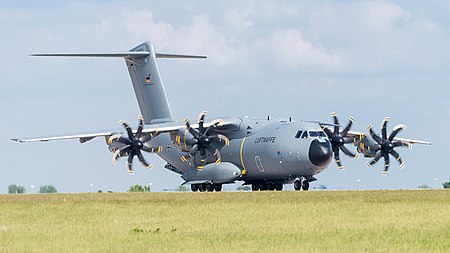 English: German Air Force Airbus A400M (reg. 54+01, cn 018) at ILA Berlin Air Show 2016.