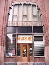 Newsstand entrance