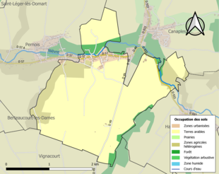 Mappa a colori che mostra l'uso del suolo.