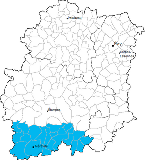 Kanton Méréville na mapě departementu Essonne
