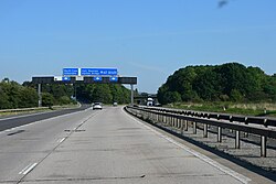 A bare (and very noisy and bumpy) section of the A63 road in the East Riding of Yorkshire, England.