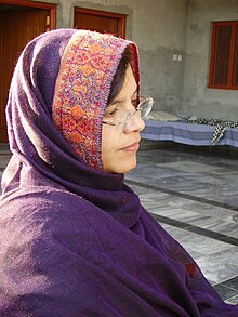 A Pakistani woman wearing a dupatta A Pakistani Woman.JPG