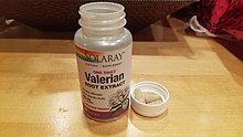 A bottle of valerian capsules A bottle of Valerian capsules.jpg