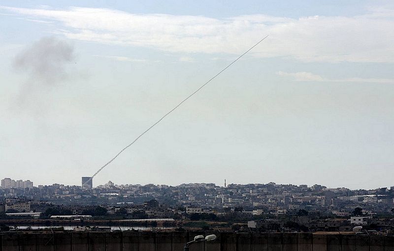 File:A rocket fired from a civilian area in Gaza towards civilian areas in Southern Israel.jpg