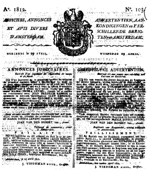 File:Affiches, annonces et avis divers d'Amsterdam = Advertentiën, aankondigingen en verschillende berigten van Amsterdam 29-04-1812 (IA ddd 010197629 mpeg21).pdf