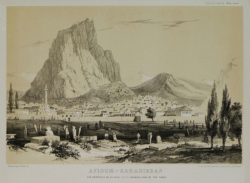 File:Afioun – Carahissar Vue générale de la ville - Laborde Léon Emmanuel Simon Joseph - 1838.jpg