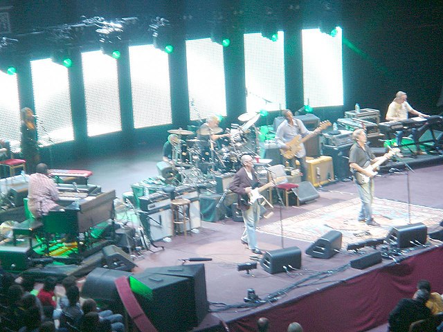 Andy Fairweather Low on stage with Eric Clapton at London's Royal Albert Hall, 23 May 2009