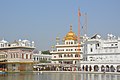 * Nomination Akal Takht and surrounding buildings by Shivani --UnpetitproleX 12:37, 30 April 2022 (UTC) * Promotion Good quality. Needs a more elaborate description. Other images in the CAT show only the central structure as "Akal Takht". What are the structures on the 2 sides? --Tagooty 02:20, 1 May 2022 (UTC)  Done The colourful building on the left is the Darshani Deori, the main gate of the actual temple; on the right is the general parikarma (walkway) building, which isn't particularly significant. I've added the CATs and description. --UnpetitproleX 12:13, 1 May 2022 (UTC)  Support Good quality. --Tagooty 15:18, 1 May 2022 (UTC)