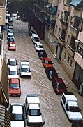 Inondation de 1997, rue Arquitecte Morell.