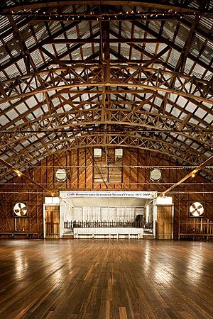 The interior of Anhalt Dancehall built in 1908 Anhalt Hall.