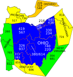 Area codes 330 and 234