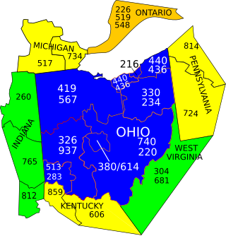 <span class="mw-page-title-main">Area codes 419 and 567</span> Area codes in northwestern Ohio