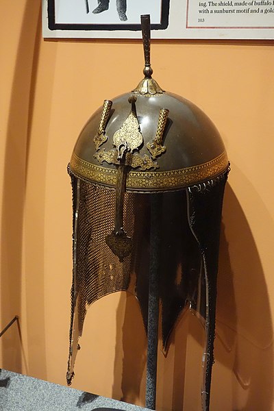 File:Armor, North India, similar to that worn by Ghorchurra cavalry, 19th century, view 1 (helmet) - Glenbow Museum - DSC00638.JPG