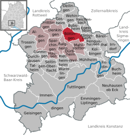 Kaart van Böttingen