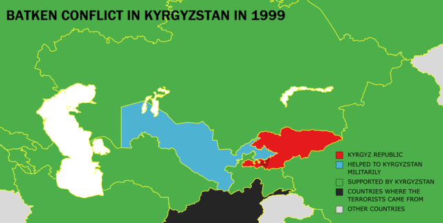 Description de l'image Batken conflict in Kyrgyzstan in 1999.png.