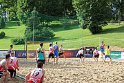 Deutsch: Beachhandball Europameisterschaften 2019 (Beach handball Euro); Tag 1: 2. Juli 2019 – Männer, Vorrunde Gruppe C, Schweiz-Ukraine 2:1 (22:23, 17:14, 9:6) English: Beach handball Euro; Day 1: 2 July 2019 – Men Preliminary Round Group C – Switzerland-Ukraine 2:1 (22:23, 17:14, 9:6)