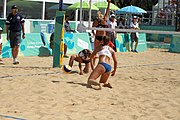 Deutsch: Beachvolleyball bei den Olympischen Jugendspielen 2018; Tag 11, 17. Oktober 2018; Jungen, Spiel um Platz 3 – USA (Devon Newberry/Lindsey Sparks)-Norwegen (Emilie Olimstad/Frida Berntsen) 1:2 (21–1/13–21/9–15) English: Beach volleyball at the 2018 Summer Youth Olympics at 17 October 2018 – Bronze Medal Match – USA (Devon Newberry/Lindsey Sparks)-Norway (Emilie Olimstad/Frida Berntsen) 1:2 (21–1/13–21/9–15)