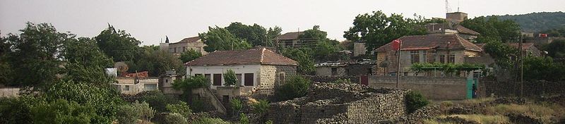 Beer Ajam (by'r`jm
), a Syrian Circassian village in the province of Quneitra, founded in 1872. BeerAjam V Golanhights.JPG