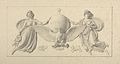 Leonardo Camia: Schillers Apotheose, nach dem Relief von Bertel Thorvaldsen, Bleistift auf Papier, 252 x 380 mm, nach 1837, Kopenhagen, Thorvaldsen Museum, Inventarnummer D129.