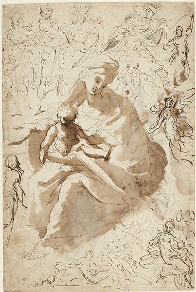 File:Bertoia (Jacopo Zanguidi), Seated Madonna and Child and Various Studies, ca. 1570-71.jpg