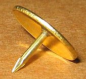 Drawing pin or thumb tack Brass thumbtack.jpg