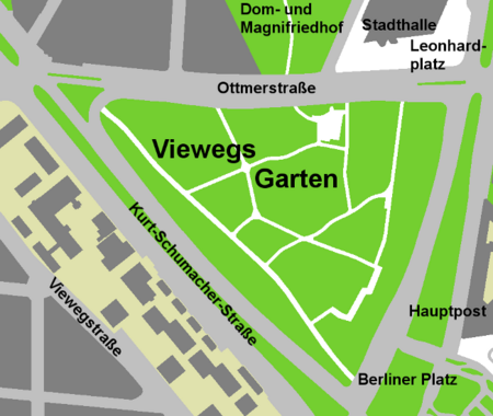 Braunschweig Park Viewegs Garten Karte